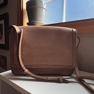 Nisolo Clara Crossbody Woven Leather - Almond (Tan)